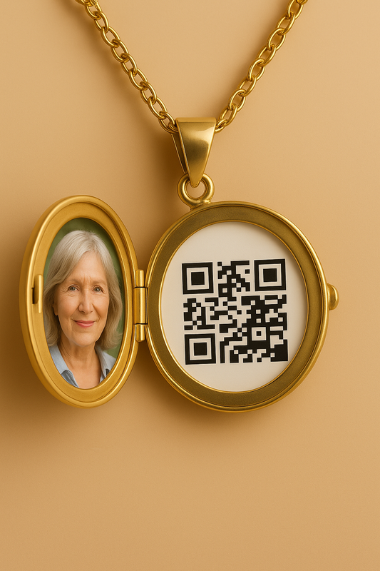 Pendentif Mémoire QR – Le bijou qui garde vos souvenirs vivants