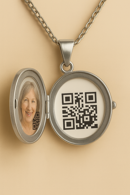 Pendentif Mémoire QR – Le bijou qui garde vos souvenirs vivants